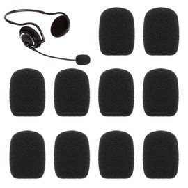 Bewudy Pack of 10 Microphone Wind Protection, Pop Protection Microphone, Foam Mini Microphone Headset Windscreen Hand Microphone Wind Protection with Good Elasticity Contractility for KTV Outdoor