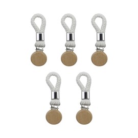 FarBoat 5pcs Tea Towel Clips with Hanging Loop Multipurpose Cloth Hangers for Home Tearoom Kitchen Bathroom Laundry (4-Inch White)