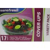 Food Storage Cover-ups, Elastic Stretch-to-Cover Variety Packs, 4-pk Set by