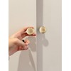 Goo-Ki 6 Pack Cabinet Knobs with Backplate Champagne Bronze Drawer