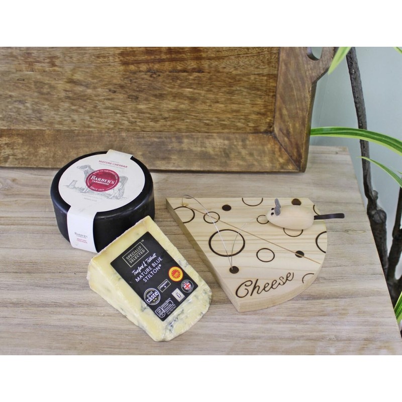 Wooden Cheese Board with Mouse