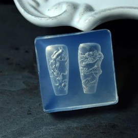 Transparent DIY Silicone Nail Stamping Plate Dragon/Snake Nail Carving Molds Silicone Stamping Nail Art Molds Material Foot, Hand and Nail Care, Templates