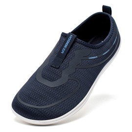 HOBIBEAR Wide Minimalist Barefoot Shoes Mens Womens Walking Sneakers Shoes | Zero Drop Sole | Optimal Relaxation (Deep Blue,Women 9 /Men 7)