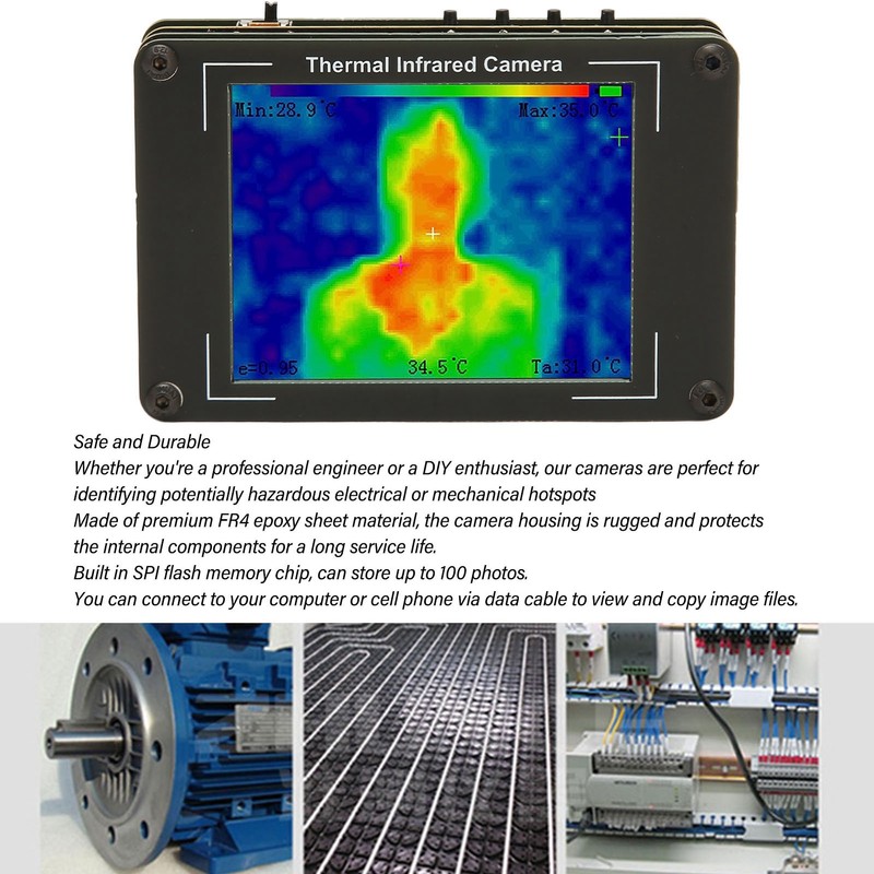 Infrared Thermal Imager 3.4inch LCD Display 1800mAh Rechargeable Infrared Thermal