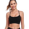ANGOOL Women's Cross Back Sports Bra Seamless Padded Bustier Wireless