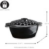 Plow & Hearth 1.5 Qt. Cast Iron Lattice Steamer