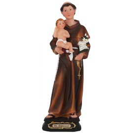 Cannan St. Antonio 8.5"" San Antonio Con El Niño Jesus Doctor De La Iglesia Resin Religious Figure, 13031A
