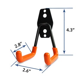 PYBTOOL Heavy Duty Garage Storage Utility Hooks, Steel Wall Mount Hooks, Garage Garden Tool Organizer, Hanging Utility Wall Hooks, Steel Garage Garden Hooks, Small U Hooks Tool Storage Organizer