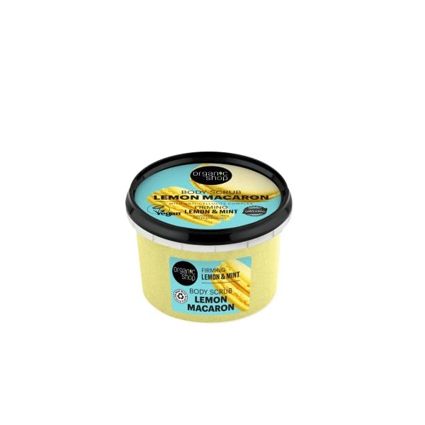 Organic Shop Firming Lemon Macaron Body Scrub Lemon & Mint