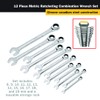 Titan 17355 12-Piece 12-Point 72-Tooth Metric Ratcheting Combination Wrench Set