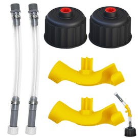 Mapleza 2 Set of Racing Fuel Filler Hose Kits,2 PCS Fuel Jug Hoses with 2 PCS X shaped Hose Benders and 2 caps, for Gas Cans, Vp Fuel Jug and 5/5.5 Gallon Jugs