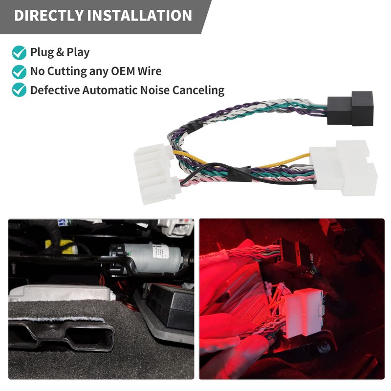 RED WOLF Car ANC Module Bypass T-Harness Plug Connector CH01