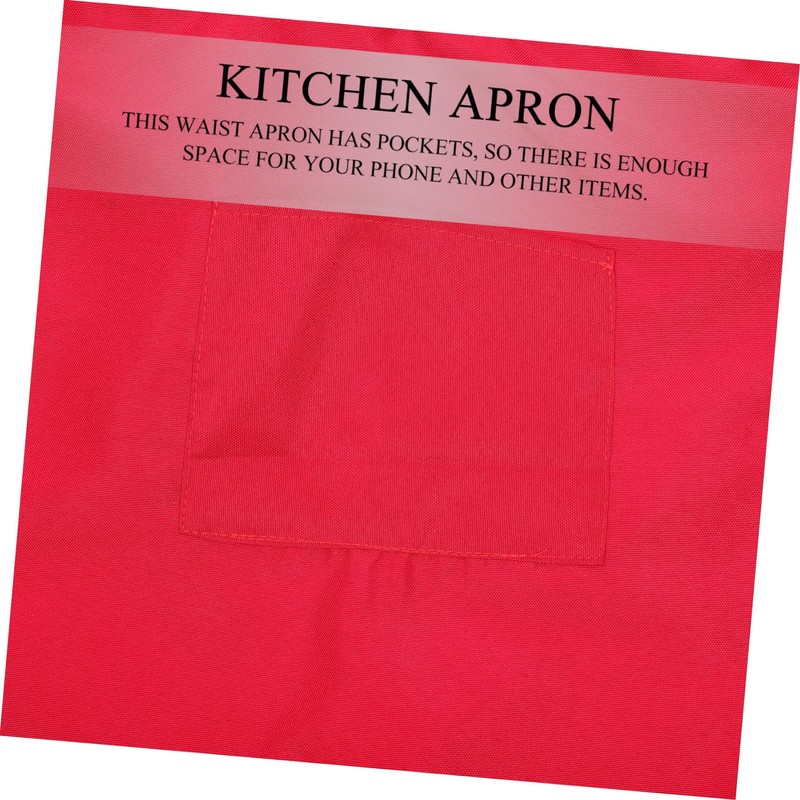 Anneome Practical Cooking Apron Half Length Kitchen Apron for Restaurant