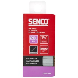 SENCO CZ16EAAR 1-3/8" 23 Gauge Pin Nails, Galvanized Finish 2,600 Count Pack