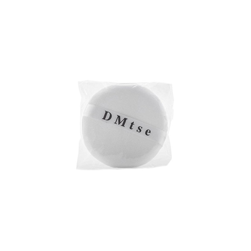 DMtse Round Jumbo Velour Powder Puff w Ribbon 4 Diameter