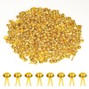 KINBOM 600pcs 8 x15mm Paper Fasteners Brads, Gold Round Head