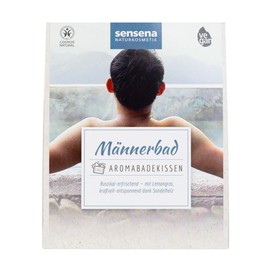 Sensena Aroma Bath Pillow - Natural & Vegan Bath Additive: "Men's Bath" Rustic Refreshing, with Lemon Grass, Powerful Relaxing Thanks to Sandalwood