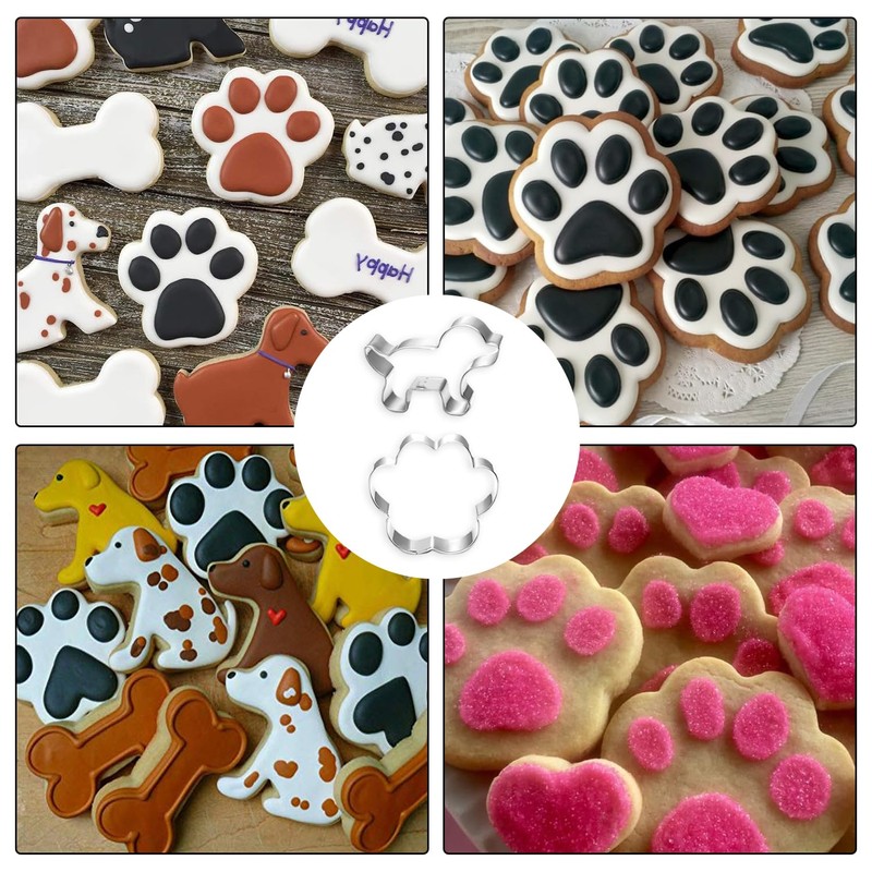 7 Pieces Puppy Theme Molds, Stainless Steel Molds, Creative Cookie