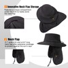 Mens Wide Brim Mesh Sun Flap Hat XL XXL SPF