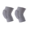 Baluue 2pcs Grey Exercise Knee Pads for Gym Safety Support