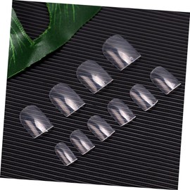 OHPHCALL 1set Transparent Fake Nail Tips for Women Nail Art Stickers for Manicure and Easy to Apply and Design
