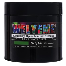 WELYEME Cold Water Dye, Tie Dye Powder, Fabric Dye Powder for Clothes (Bright Green)