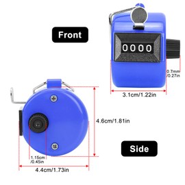 LICQIC 4-digit Clicker Counter, Handheld Counters, Tally Counter, for Counting, Scoring, Knitting, Golf (Blue)