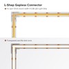 BTF-LIGHTING FCOB COB Transparent Gapless L-Shaped Connector Kit 4pc L-Shaped