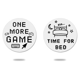 One More Game Time for Bed Decision Coin Maker Gifts for Gamer Teenager Boys Son Boyfriend Husband Valentine's Day Gifts for Men Adults Funny Video Game Lovers Gifts for Birthday Christmas