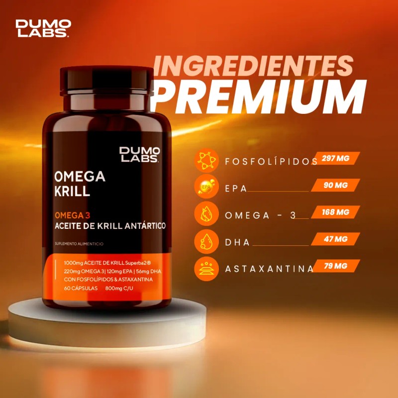Dumo Labs Aceite Omega 3 Krill Antartico Dha Epa 30