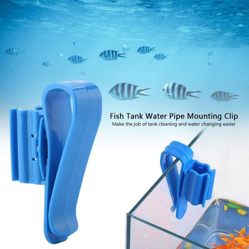 2Pcs Hose Holder Plastic Fish Water Pipe Clamp Adjustable Aquarium
