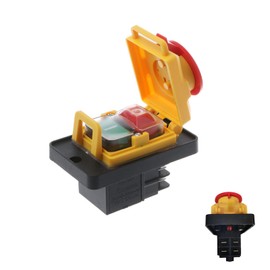 KJD12 Replacement Switch, 4-Pin Waterproof Magnetic Start/Stop Pressure Switch, Emergency Stop Switch, Water Dustproof Machine Switch