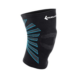 Mueller Omniforce 300 Knee With Gel Butress, Black/Aqua, Medium
