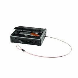 SentrySafe Portable Gun Safe with Key Lock, Steel Cable, and Carrying Handle has a One Handgun Capacity, Gun Safe for Car or Home, PP1K