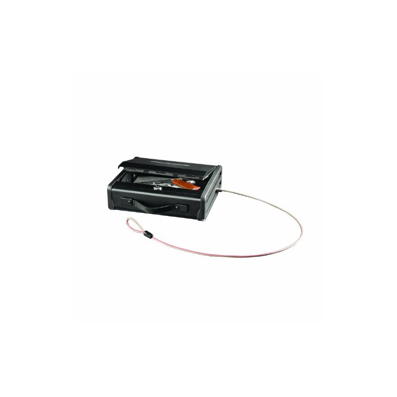 SentrySafe Portable Gun Safe with Key Lock, Steel Cable, and