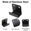 HARSKIYER 8pcs Black Stainless Steel Wall Hanger Fastener, J Hooks