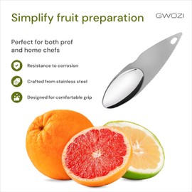 Kiwi Spoon Knife - Stainless Steel Fruit Spoon - Kitchen Scoop for Cutting and Digging Pulp Kiwi, Watermelon, Avocado, 2 Pcs