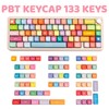 COOMICKEY Cute PBT Keycaps 133 Keys Candy Bear Custom Keycaps