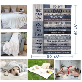 Yamco Dad Gifts Blanket - Dad Gifts from Daughter - Dad Gifts from Son 60"x50" Blankets - Dad Birthday Gifts - Gifts for Daddy - Father Gifts - Gifts for Dad Who Wants Nothing - Best Dad Gift Ideas