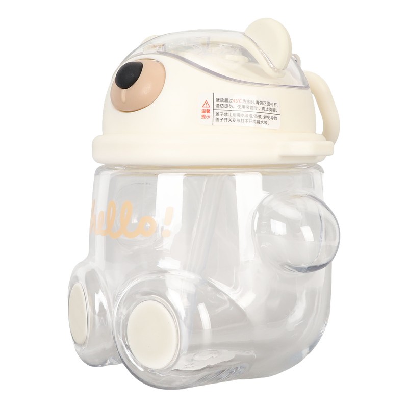 700ml Bear Water Bottle for Girls Kids with Straw Adjustable