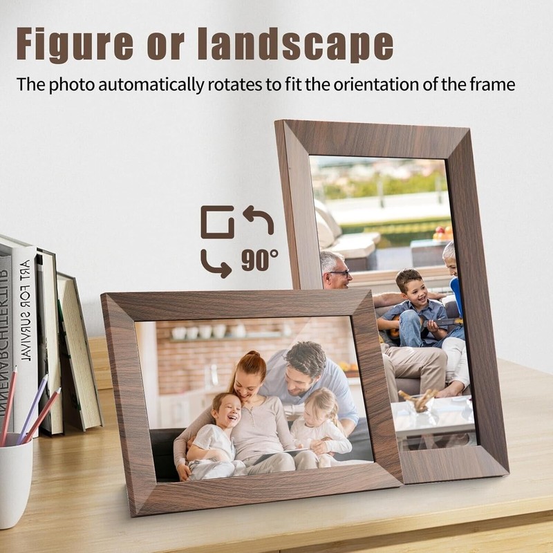 Flyzuni 10.1 Inch Digital Picture Frame with 32GB Storage, WiFi