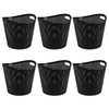 Obstnny 6-Pack Plastic Laundry Hamper Storage Basket, 30 L Dirty