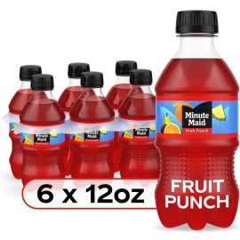 Minute Maid Fruit Punch Juice Drink Bottles 12 fl oz, 6 Pack Free Shipping!!