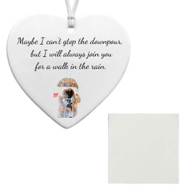 Cunegra Best Friend Plaque, Heart Shaped Ceramic Hanging Ornament Gift for Women, Friendship Keepsake