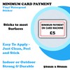 2-Pack Minimum Payment on Card Machine £5 Vinyl Stickers -