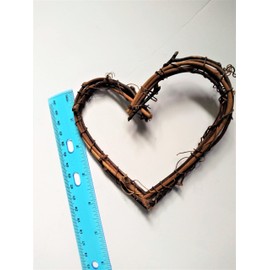 Heart Wreath Rustic Style for Vine Decor Weddings, Baby Shower, Engagement, Anniversary