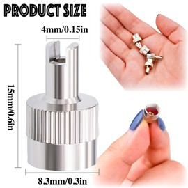 MEAJOO 10PCS Tire Valve Stem Caps, Nickel Brass Slotted Slot Valve Stem Caps with Valve Core Remover, with O Rubber Ring, Universal for Cars, SUV, Trucks, Bikes, Motorcycles, Bicycles