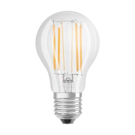 OSRAM LED-Lampe, Sockel: E27, Kalt weiß, 4000 K, 7,50 W, Ersatz für 75-W-Glühbirne, klar, LED BASE CLASSIC A, 3er-Pack