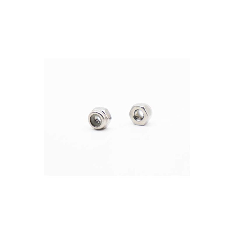 binifiMux 100pcs M2 x 0.4mm 304 Stainless Steel Nylock Self