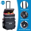 SDLINR 72-Can Large Rolling Cooler, Leakproof Insulated Soft Cooler Bag